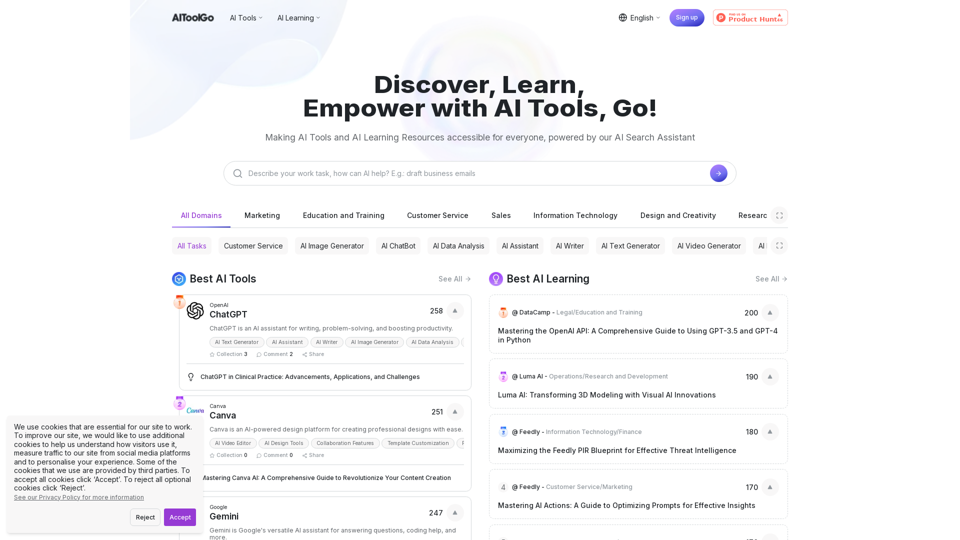 AiToolGo: Discover Best AI Tools & Learning Resources