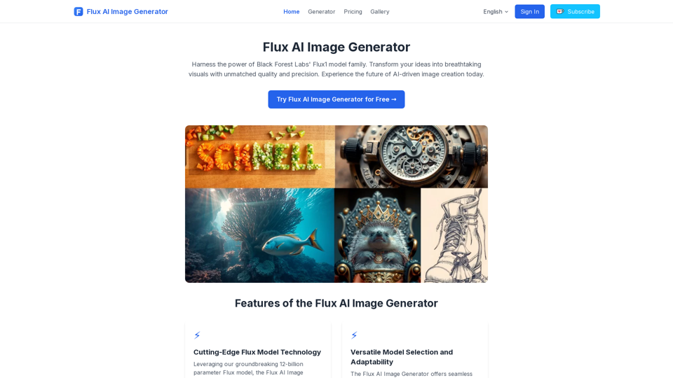 FluxImage | Free Flux AI Image Generator with Flux.1 Models