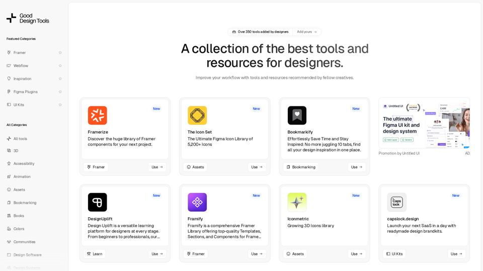 Good Design Tools - The best tools and resources for designers