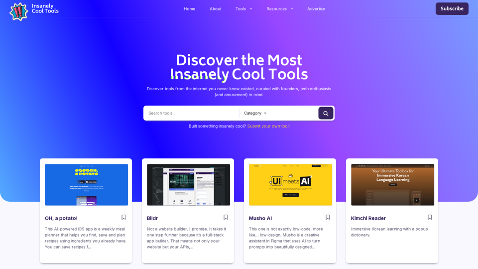 Home | Insanely Cool Tools