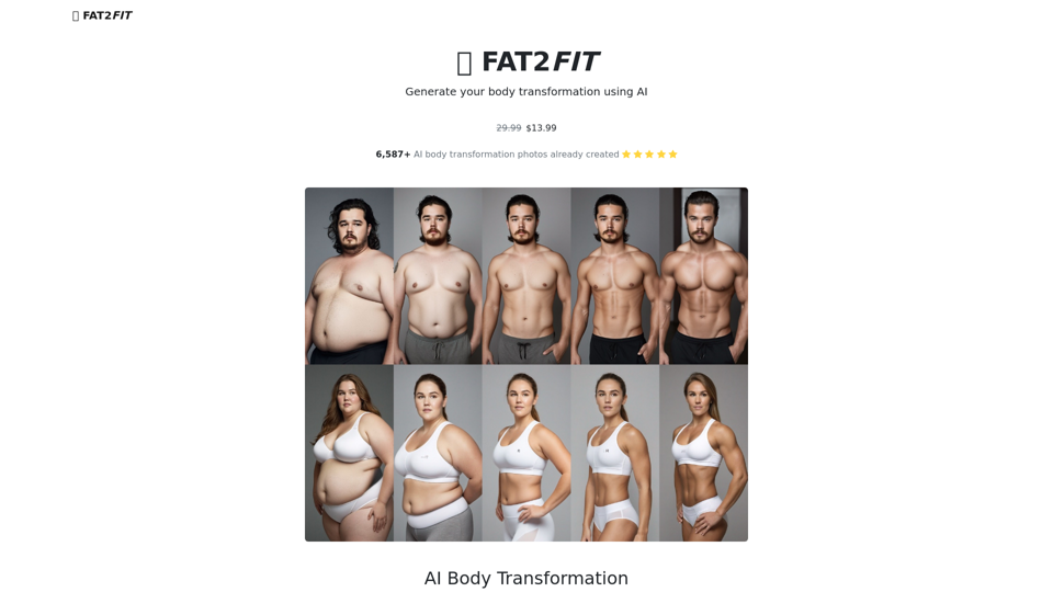 FAT2FIT.ai: Generate Your AI Body Transformation Plan