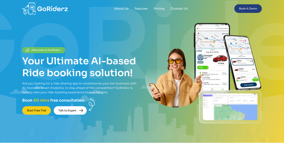 GoRiderz: Top Ride-Sharing & Taxi App Solutions