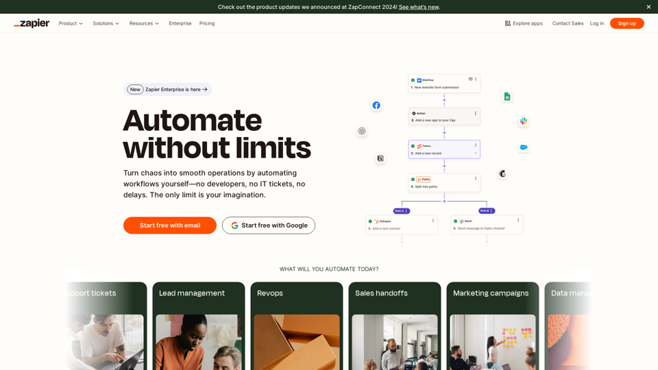 Zapier.com: Automate Tasks Without Limits Using AI