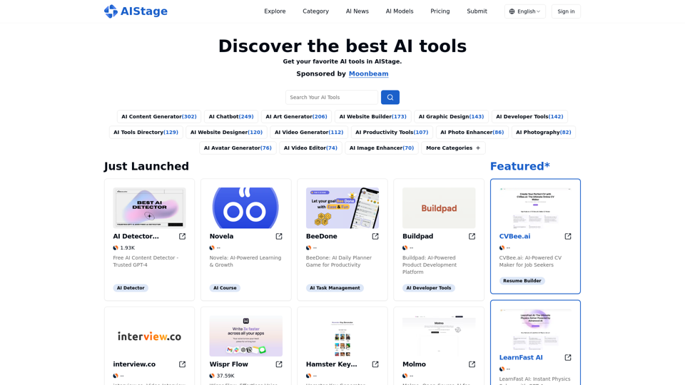 AIStage: Top AI Tools & Aggregation Platform of 2024