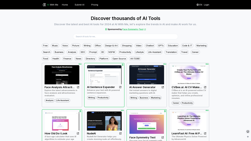 AI With Me: Discover Thousands of AI Tools & Resources