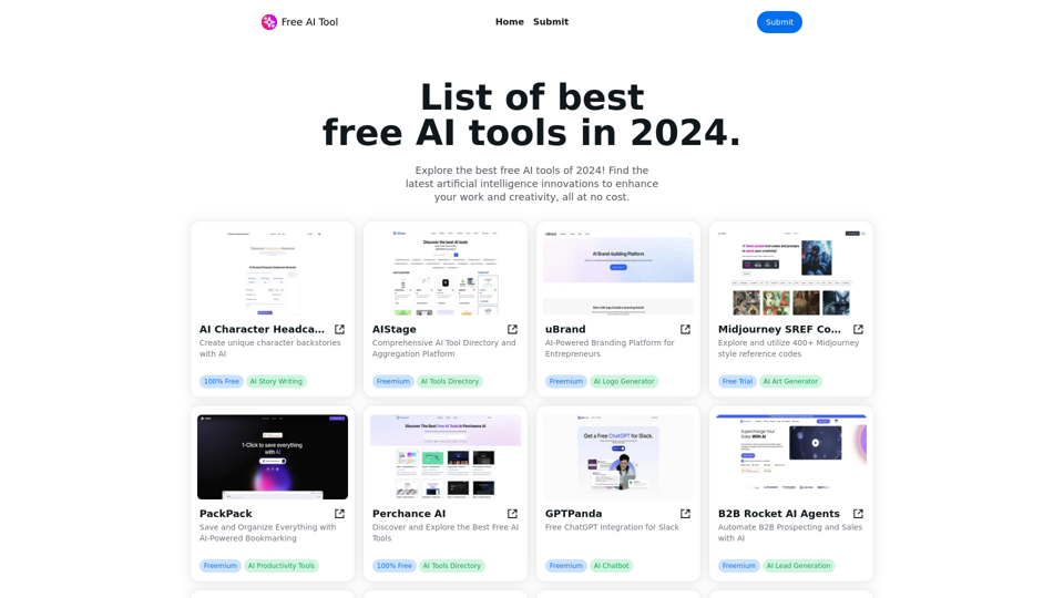 FreeAITool.ai: Best Free AI Tools of 2024 | AI Directory