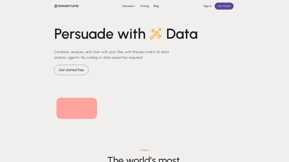 Breadcrumb.ai: Persuasive AI Data Analytics Dashboards