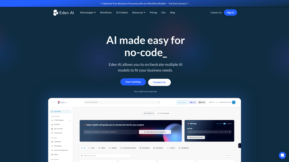 Eden AI: Simplifying AI for Product Builders