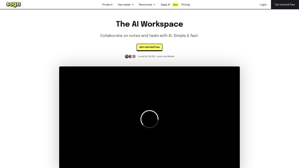 Saga.so: AI Workspace for Notes, Docs, and Tasks