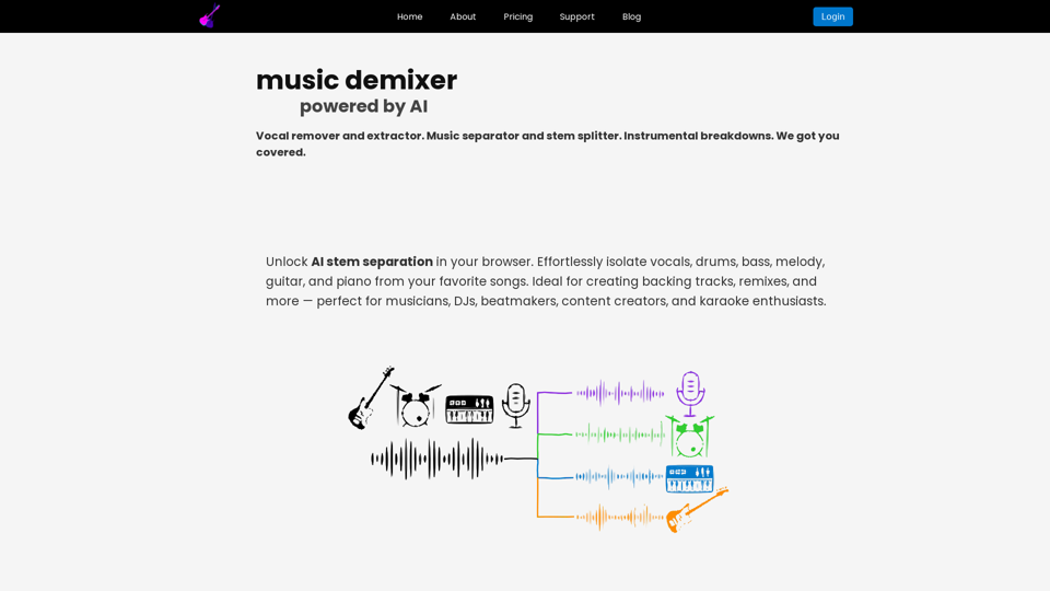 Free Music Demixer: Separate Tracks with AI