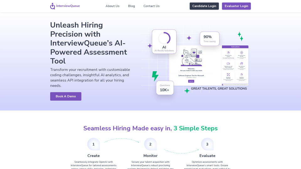 InterviewQueue.com: AI-Powered Online Assessments