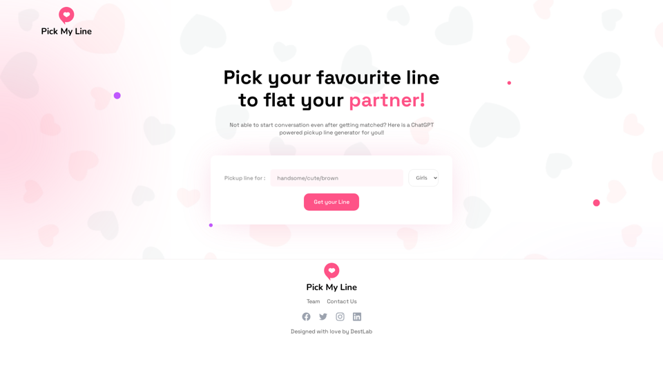 PickMyLine: Generate Catchy Lines with AI