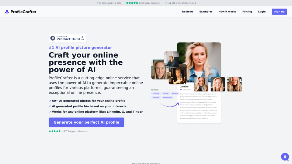 AI Profile Crafter: Boost Online Presence with AI Power